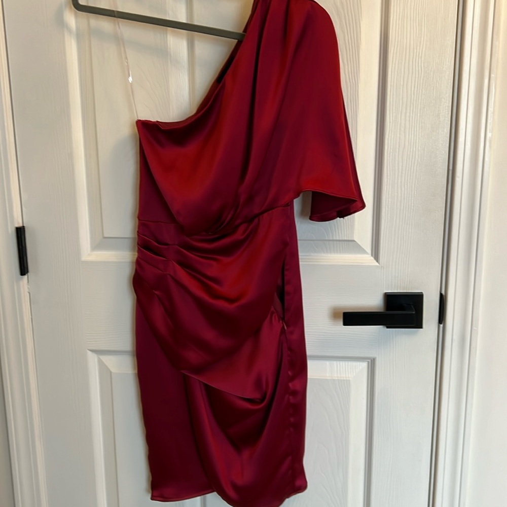 Gorgeous red satin dress